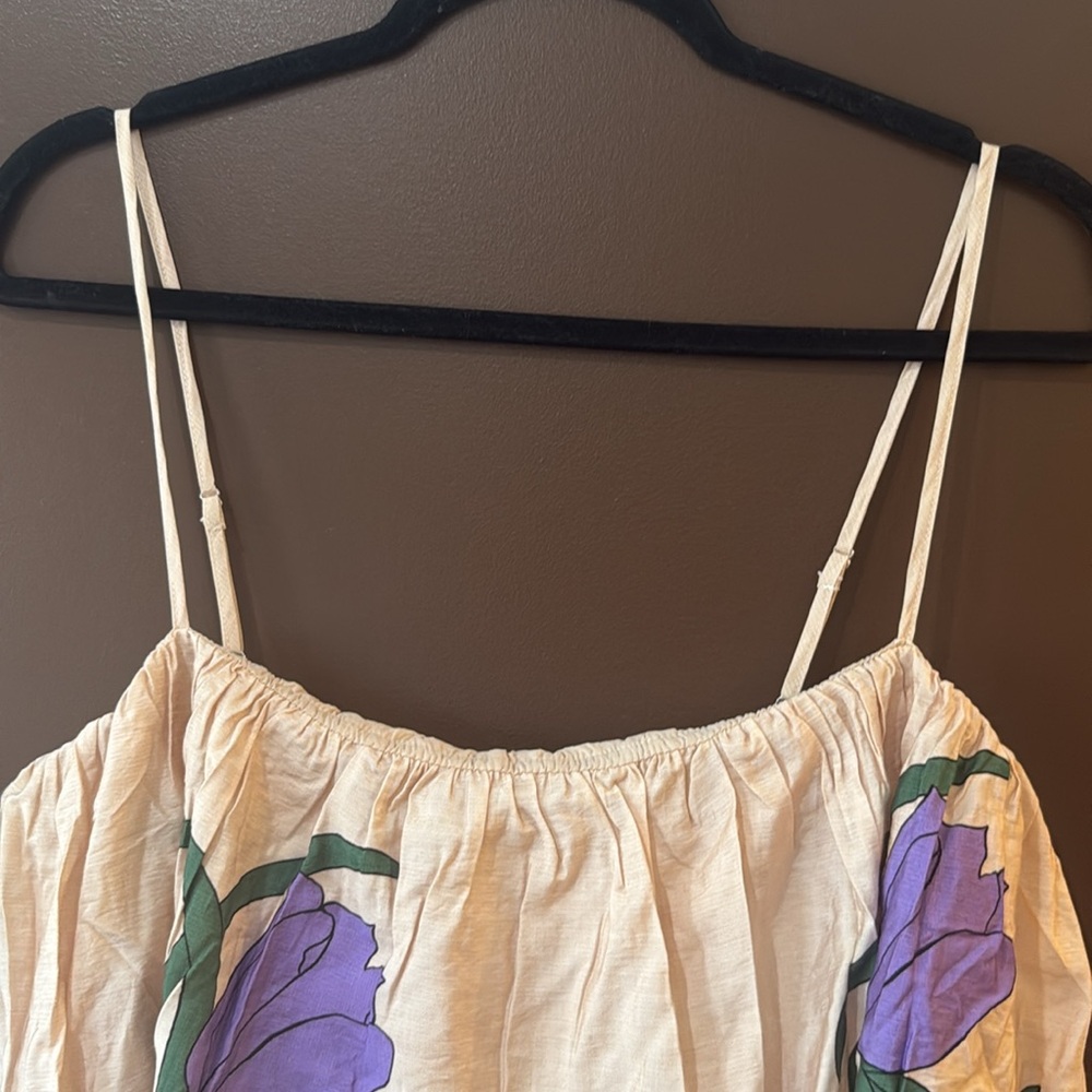 NWT FARM RIO for Anthropologie Tiered Floral Mini Dress - Picture 4 of 13